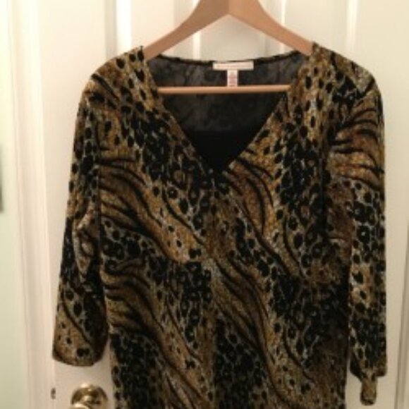 Woman's Animal Print Top - XL Petite - Picture 1 of 7
